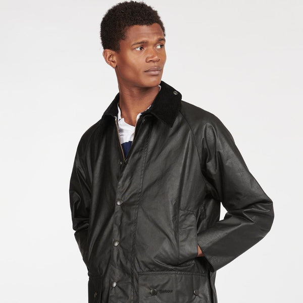 Barbour beaufort discount wax jacket black