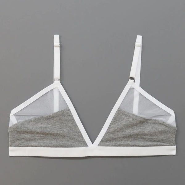 Sheer mesh triangle bra