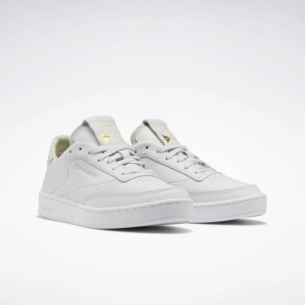 REEBOK - CLUB C DOUBLE GEO MID 'CLOUD WHITE/COLD GREY' - VegNonVeg