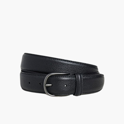 Good Neighbour | Anderson’s Pebbled Leather Belt (Black + Chrome)
