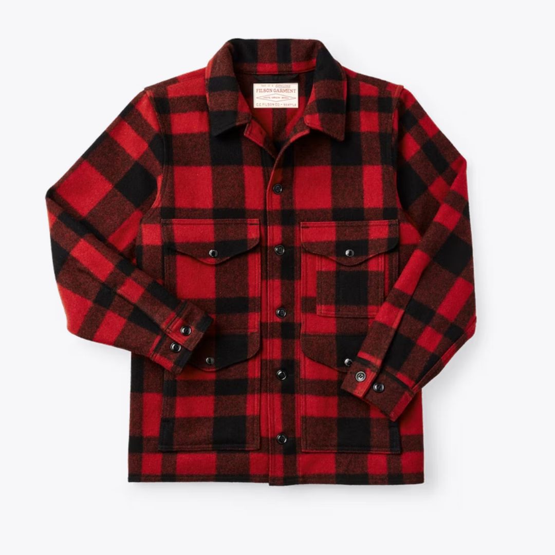 Good Neighbour  Filson Mackinaw Wool Cruiser Jacket (Red + Black