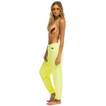 Good Neighbour  Aviator Nation Logo Sweatpants (Neon Yellow)