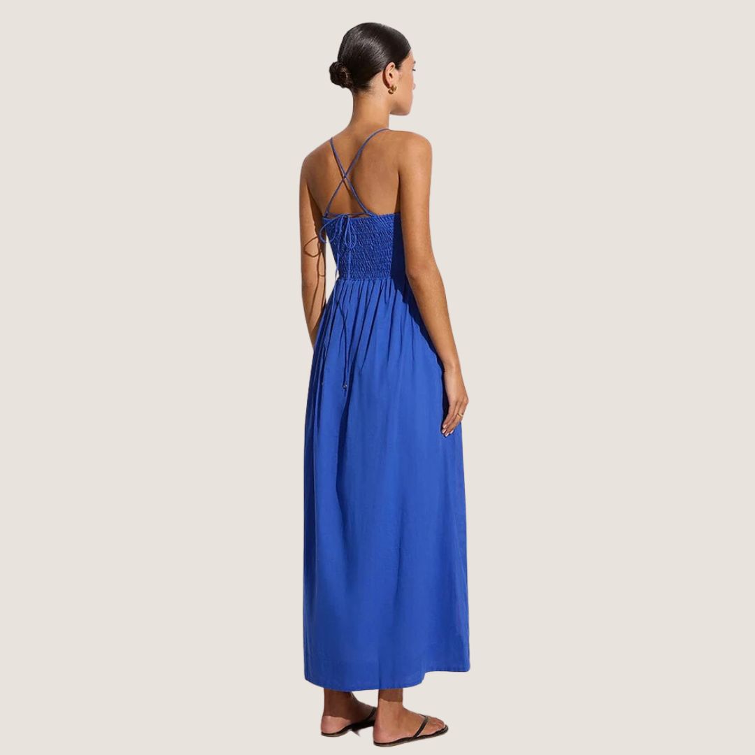 Good Neighbour Faithfull Agolde Midi Dress Sicilian Blue