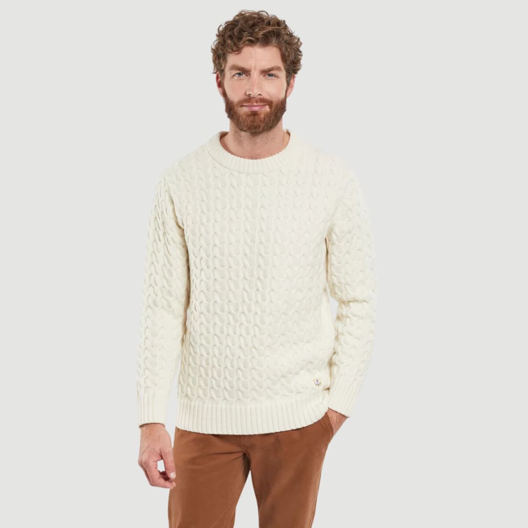 Cream cable outlet knit jumper