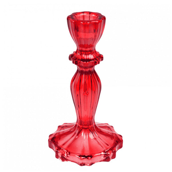 Good Neighbour | Rex London Tall Red Glass Candle Holder