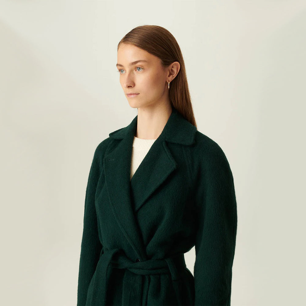 Bottle green 2024 wool coat