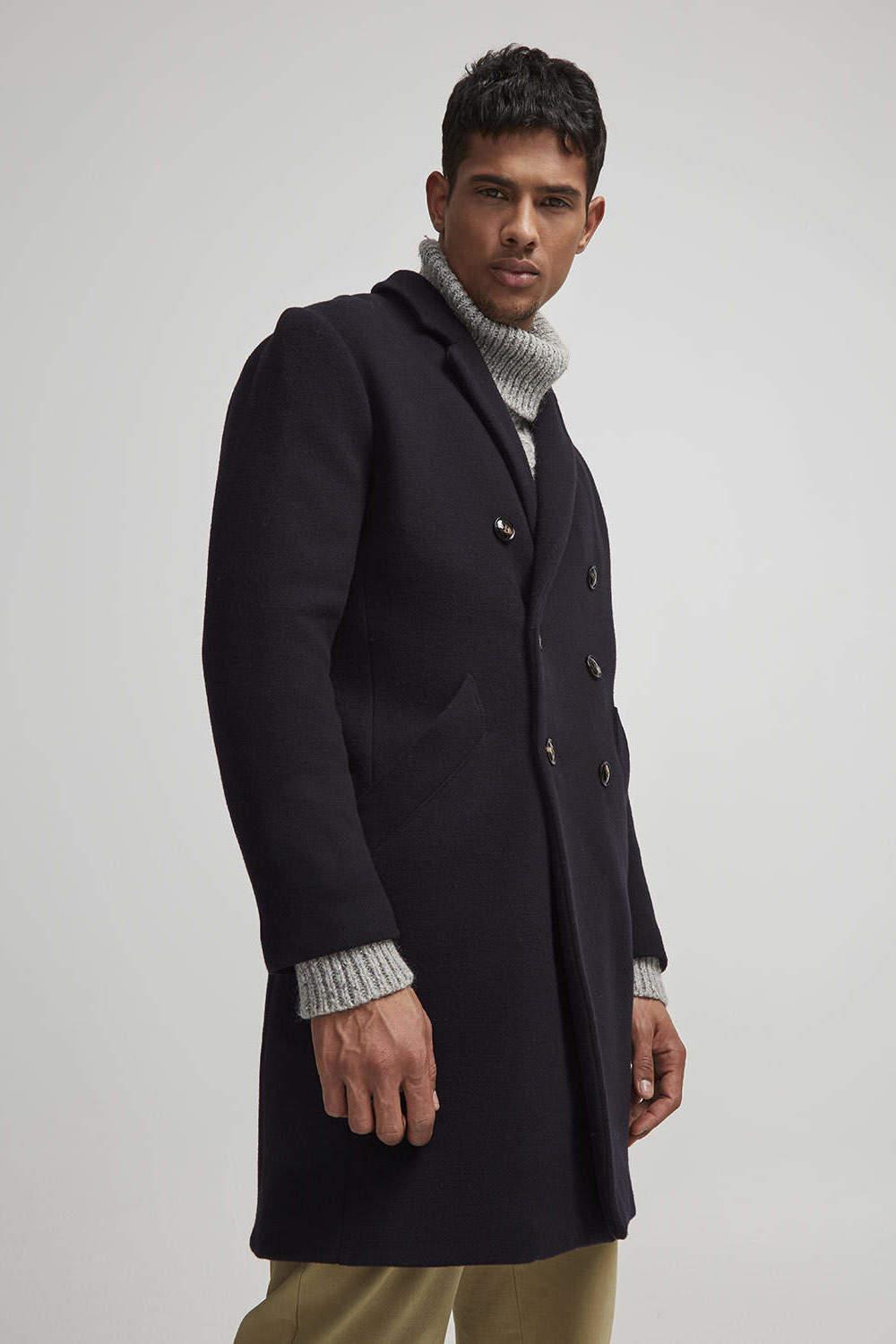 Rasmus Double Breasted Wool Jacket (Navy)