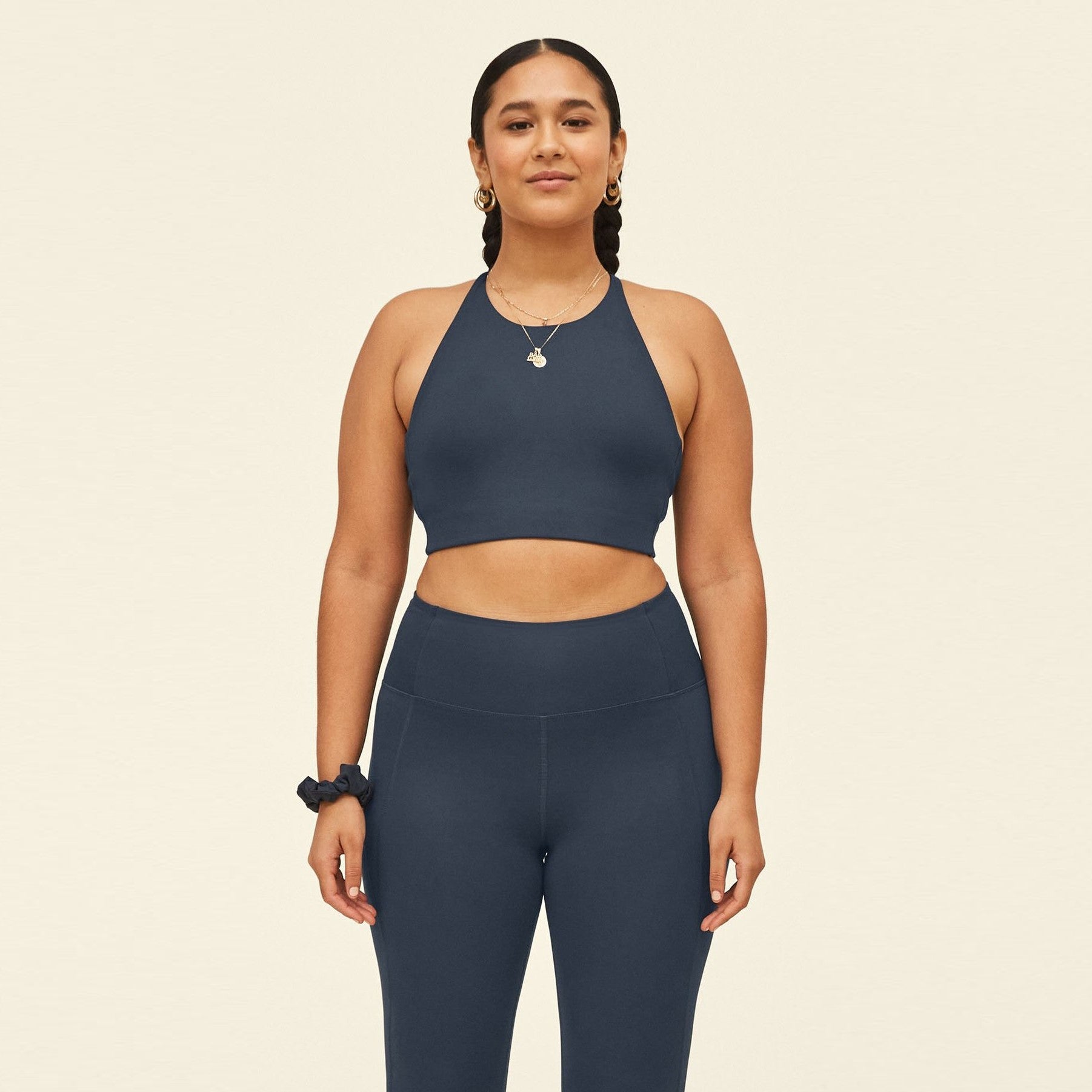 Midnight Tommy Cropped Bra — Girlfriend Collective