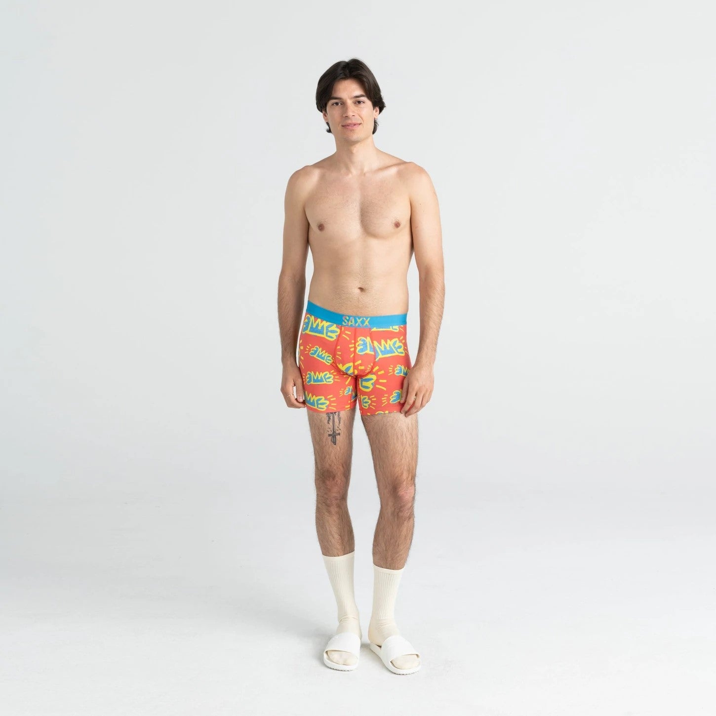 SAXX VIBE ALL DAYE-HOT CORAL BOXER BRIEF